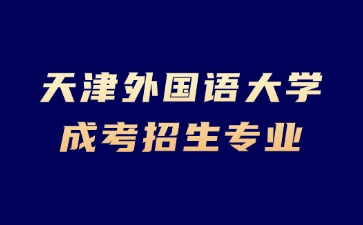 2024年天津外国语大学成考招生专业有哪些？