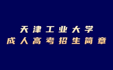 2024年天津工业大学成人高考招生简章